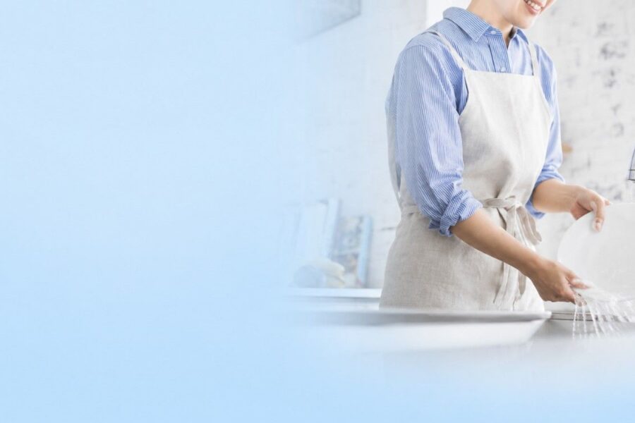 white film on dishes hard water